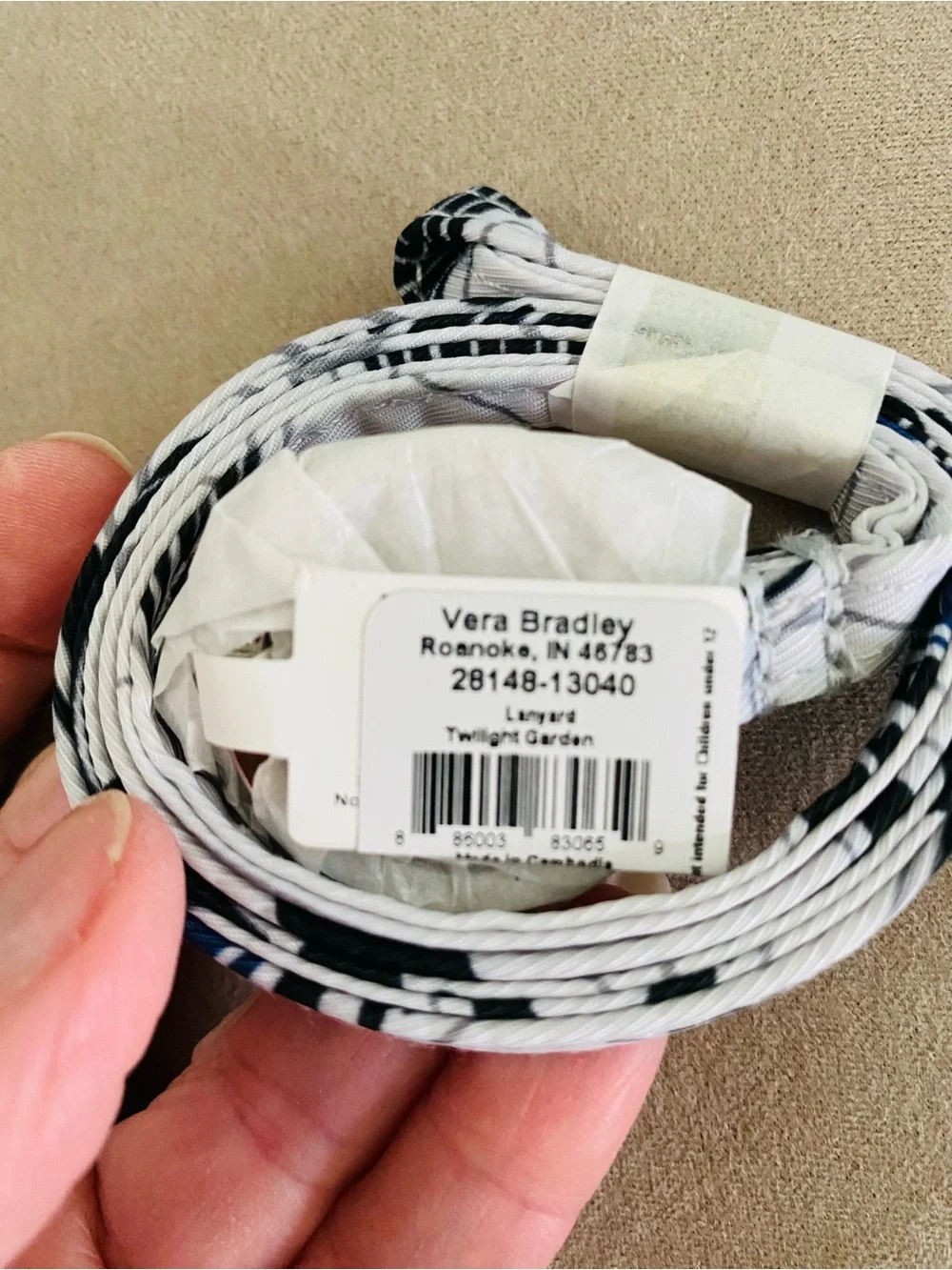 Vera Bradley “Twilight Garden” Lanyard NWT.